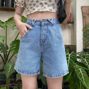 Quần Short Jeans Nữ Lưng Cao Ống Rộng Có Dây Săn Chéo ULZZANG [MẪU MỚI]